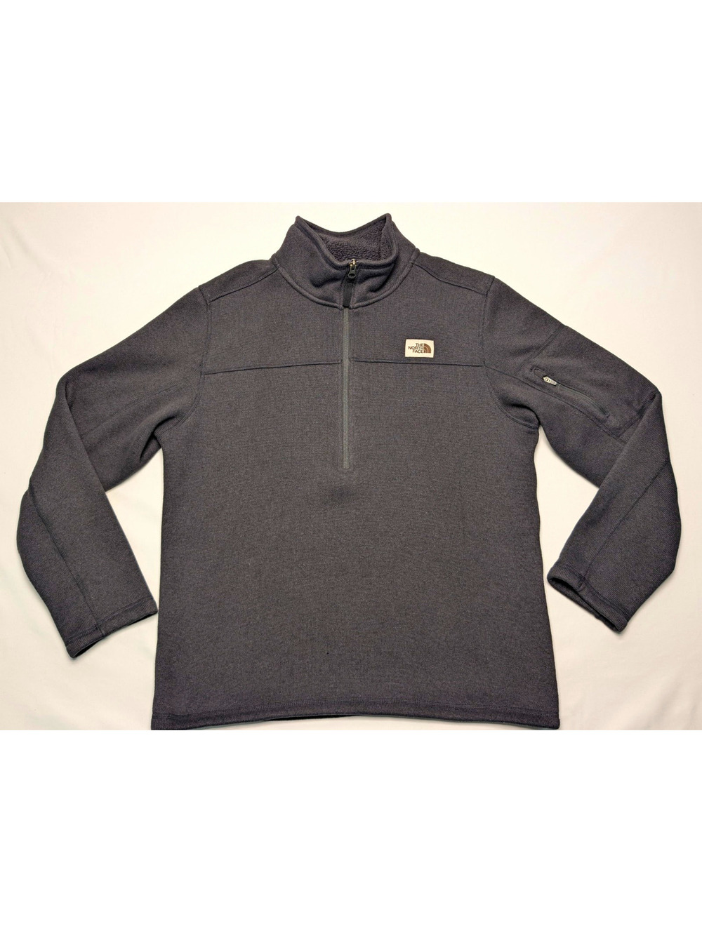 The North Face Black Gordon Lyons 1/2 Zip Outdoor Hiking Pullover Sweater Sz L